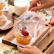 Mini mica box with handle and cake stand 8.5x8.5x8.5cm