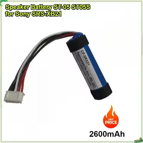 Speaker Battery ST-05 ST-05S for Sony SRS-XB21 SRSXB21 3.78V/2600mAh