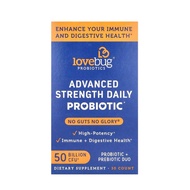 Lovebug Probiotics Advanced Strength Daily Probiotic 50 Billion CFU 30 Count