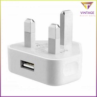 Uk Mains Wall 3 Pin Plug Adaptor Charger Power With Usb Ports For Phones Tablets  [O/6]