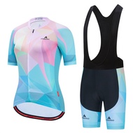 NEW MILOTO Fashion Women Pro Short Sleeve Cycling Jerseys Sets Road Bicycle Jerseys MTB Shorts Bike 