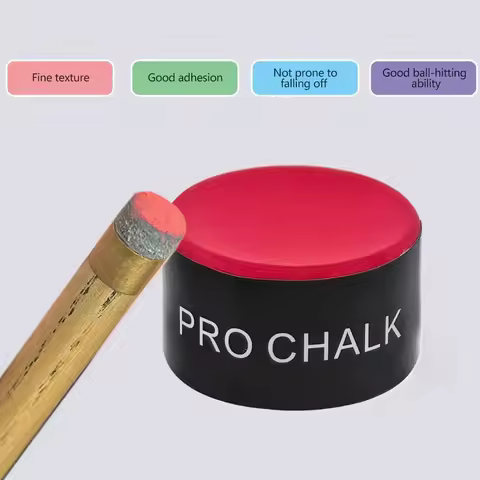 Enhanced Friction Oily Chalk Round Pool Cue Chalk With Transparent Storage Box For Snooker Black Bal