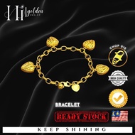 Cross Flower Heart Bracelet 4 Pieces – Heart Pendant 1.5cm Width 6mm Length Adjustable 15-21cm Adjus