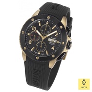 EPOS Watch 3388YEL / Men's Analog / Sportive / Automatic / Chronograph / Rubber Strap / Black Gold / Clearance Sales