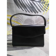 Glossy Black Baguette Bag