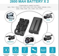 NEEWER NP-F550 Lithium-Ion Battery Pack With LCD Display Dual USB-C / Micro USB Charger For Sony 代用鋰