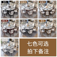 BW88/ Aijia Living Marble Dining Table Nordic round Table with Turntable Dining Table round Rotating Solid Wood Househol