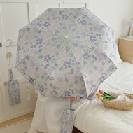 Automatic folding umbrella with UV protection, floral pattern, 8 spokes, diameter 99cm, windproof, w