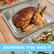 Aluminium Foil Trays BBQ Disposable Food Container Baking Pan With Lids 4602-P
