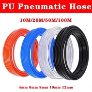 10M 8mm 6mm 4mm 10mm 12mm 14mm Tiub Poliuretana Hos Udara Pneumatik untuk Sistem OD 8x5mm 12x8 6x4 4