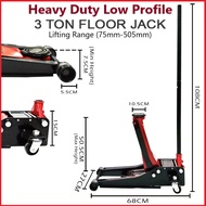 Heavy Duty 3 Ton Floor Jack Hydraulic Floor Jek Kereta Jet Car Vehicle Van 3Ton Jack Stand Mechanic 