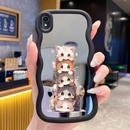 Casing For VIVO Y91C Y1s Y90 Case Casing Group Cat Cartoon Pattern hp Cesing Macaron Case Mirror Sil