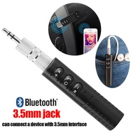 ตัวรับสัญญาณบูลทูธ บลูทูธในรถยนต์ เปลี่ยนลำโพงธรรมดาเป็นลำโพงบูลทูธ Car Bluetooth AUX 3.5mm Jack Bluetooth Receiver Handsfree Call Bluetooth Adapter Car Transmitter Auto Music Receivers / Mango Gadget