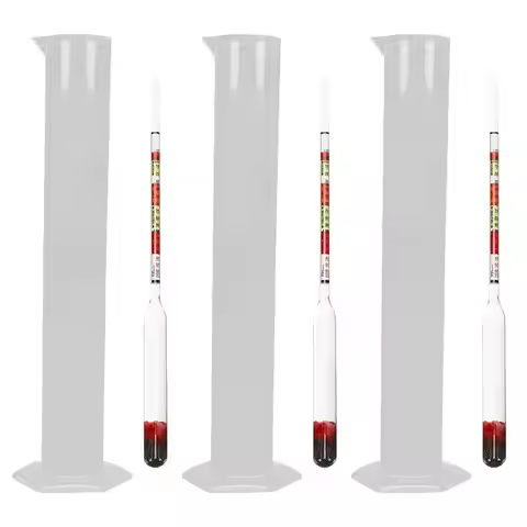 Home Brewing Kit Alcohol Hydrometer Triple Scale Accurate Wine Beer Fermentation Testing Measuring T