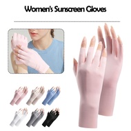 Fingerless Sunscreen Gloves Comfortable Breathable Ice Gloves Silk P0y9