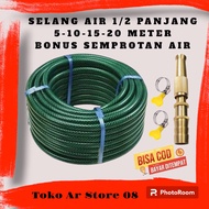 SEMPROTAN AIR KUNINGAN 1 DAN SELANG AIR 1/2 KLEM SELANG 2 TERLARIS