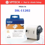 Brother DK-11202 printed labels, die-cut printed labels with black letters on white background - Gen
