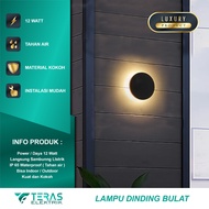 Lampu dinding minimalis full moon lampu dinding outdoor bulat dekorasi exterior wall lamp