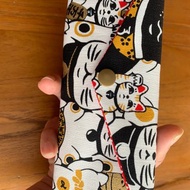 文青風環保筷袋 爆萌招財貓 收納袋 手作餐袋 招財貓