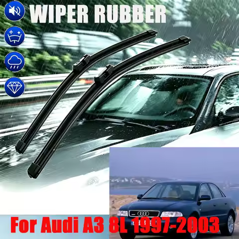 For Audi A3 8L 1997-2003 Front Rear Wiper Blades 3PCS 21" 19" 16" Windshield Windscreen Window Cutte