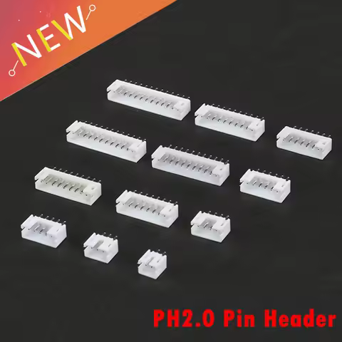 50pcs JST PH 2.0 2P 3P 4P 5P 6P 7P 8P 9P 10P 11P 12 pin Header 2.0mm male material PH2.0mm Connector