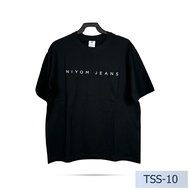 Niyom jeans รุ่น TSS-10 (สีดำ) เสื้อสีดำ สกรีนลาย ผ้าCotton ผ้ายืด