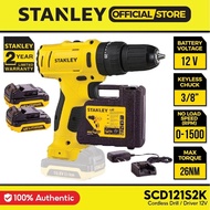 STANLEY SCD121S2K-B1 CORDLESS DRILL DRIVER 12V | 1500RPM | 3/8" 10MM COME WITH 2x 1.5AH BATTERY &amp; CHARGER [ SCD121S2K ]