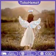 3in1 Angel Costume Set Can Light Up Angel Wings Angel Wings Angel Fairy Headband Angel Wand