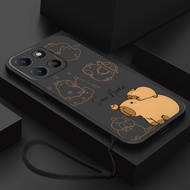 Honor X6C X8C X5C Plus Custom Name Case Cute Capybara Funny Casing Liquid Silicon Cover