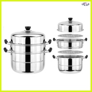 ♞OW Steamer 3 Layer Siomai Steamer Stainless Steel Cooking Pot Kitchenware COD
