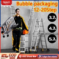 Aluminium Multipurpose Ladder 12 steps (3.7 meter) & 20 steps (5.7meter) Folding Ladder / Tangga