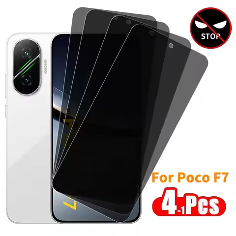 4-1Pcs Privacy Glass For Poco F7 Screen Protector For Xiaomi Poco F7 Tempered Glass Anti Peeping Pro