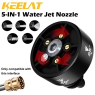 KEELAT 5-in-1 High Pressure Water Jet Nozzle Adjustable Nozzle For 1/4-inch Cordless Washer Cleaner 