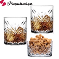 Pasabahce Glass Plaid Whiskey 345cc-Hedonic Set Whiskey Glass Glass Cup