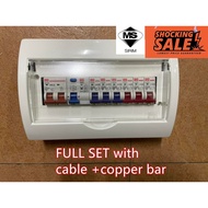 ⚡️SHOCKING SALE⚡️ FULL SET CONSUMER BOX 10.5WAY 1 ROW ELECTRIC BOX DB BOX MCB ELCB RCCB UMS MAXGUARD