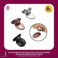 ECREW Floor Mounted Magnetic Door Stopper Door Holder Door Catch ( Stainless Steel | Red Bronze | Bl