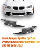1 Pair Car Front Left & Right Lower Bumper Splitter Carbon Fiber Pattern Plastic for  E90 E92 E93 M3