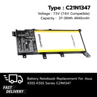 (ส่งฟรี ประกัน 1 ปี) แบตเตอรี่ โน๊ตบุ๊ค Compatible with  (Asus X555 X555L X555LF X555LA X555LD X555L
