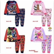 Local Seller Cuddle Me 3 year old to 13 year old Kids Pyjamas Set / Kids Outing Set Baby Shark Avenger Bare Bear