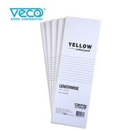 Veco Yellow Pad Paper lengthwise size : 4-1/4 x 13in