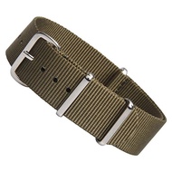 Beige Nato Seatbelt Strap 20mm Nato Nylon Striped Watch Strap 22mm Nato Strap 24mm Thin Canvas Watch
