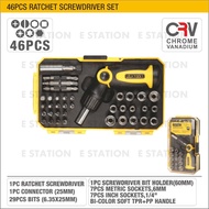 UYUSTOOLS DER46J 46PCS RATCHET SCREWDRIVER SET