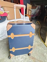 【銓芳家具】20吋ABS行李箱 20吋復古行李箱 旅行箱 登機箱 商務箱 拉桿箱 古典藍色 文青風 花旗信用卡 滿額贈