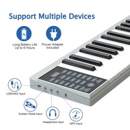 เปียโนไฟฟ้า เปียโนดิจิตอล 61key มัลติฟังก์ชั่น อิเล็กทรอนิค อัจฉริยะแบบพกพา Midi keyboard (Blutooth)