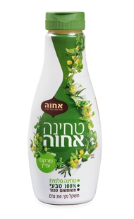 Tahini Raw Squeeze Bottle 100% Natural Achva 350 gr - ขวดบีบดิบ Tahini ธรรมชาติ 100% Achva 350 gr