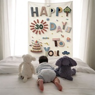 100 Days Photo Banquet Cloth Background New Product Props Decoration Baby Sense Ceremony Cloth Full 