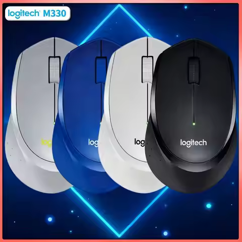 Logitech M330 Silent Plus Mouse Wireless USB Receiver 2.4GHz Light Frame for Desktop Laptop Office A