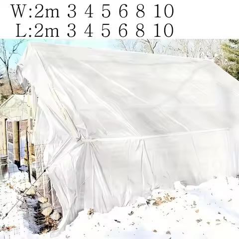 White Large Tarp custom 3x5 6 8m*8 10 12 3 4x4 6m Sun Shelter Waterproof Tarpaulin Garden Patio Rain