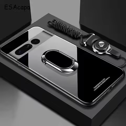 For Google Pixel 7 PRO Phone Case Tempered Glass magnetic Ring Holder Stand shockproof Protection BA
