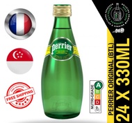 PERRIER ORIGINAL Sparkling Mineral Water 330ML X 24 (GLASS) - FREE DELIVERY within 3 working days!